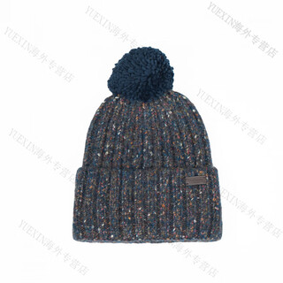 Barbour british kelson fleck men's and women's same color dot retro knitted beanie navy-ny71
