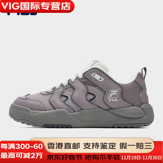 Fila autumn and winter women's shoes brace old fashioned shoes 2025 winter new boundary breaker casual shoes sports shoes quail purple/skyline gray-qc 35.5