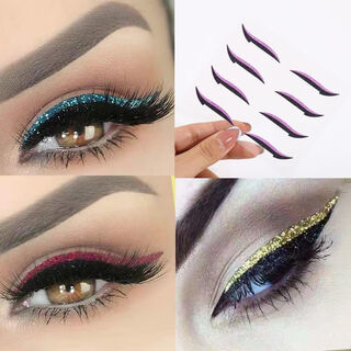 Opera makeup hua dan double eyelid eye shadow stickers dual-purpose nightclub stage performance children's eye shadow stickers pink and purple nightclub performance opera stickers 1 pair