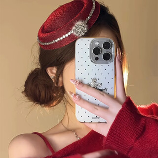 Yi xin new year's hat hairpin women's holiday party atmosphere photo dress up props gold style headdress hair accessories red fur ball snowflake glitter small top hat