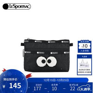Lesportsac new cute big eyes clutch coin purse commuter bag women's bag christmas gift classic black