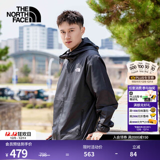The north face skin clothing men's casual windproof, splash-proof and sun protection upf40+ outdoor multi-effect clothing 25 spring and summer new products | 8dfs jk3/black xl (180)