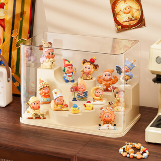 Bonny meijia blind box storage display cabinet transparent acrylic figure display stand starman creative bubble mart storage box cream color - 1 pack extra height model 32*18.5*23cm buy with confidence free reissue if damaged