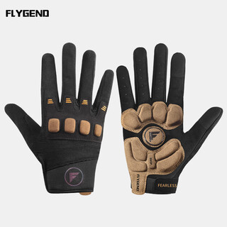 Flygend hong kong feijide spring and autumn long finger cycling gloves warm and windproof outdoor sports protective equipment cowhide palm l