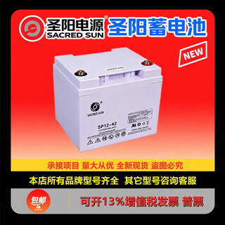 圣阳蓄电池SP12-42 12V42AH铅酸免维护UPS/EPS直流屏机房通讯电瓶