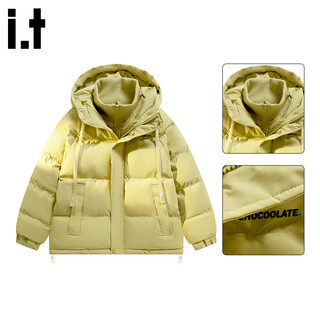 Chocoolateit trendy brand hooded stand-collar cotton coat men's winter warm and comfortable thickened couple's jacket green m