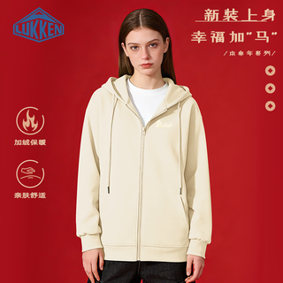 Lukken e-land group's burgundy velvet thick sweatshirt jacket for women winter loose large size year of the horse new year cardigan top