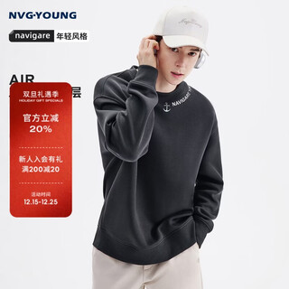Nvg young zhang xincheng's same style italian dinghy autumn cotton round neck sweatshirt men's loose t-shirt top bottoming shirt