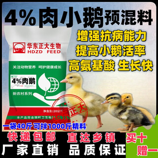 Zhengda 4% meat goose premix, egg goose premix, goose meat goose feed, egg goose feed, lion head goose, four seasons goose, gray goose, brooding goose 0-21 days old