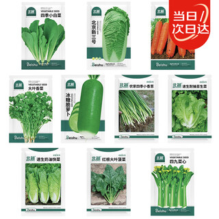 Northern vegetables, radish, cabbage seeds, coriander, spinach, carrot, lettuce, spring planting, 10 kinds of autumn and winter vegetable seed packages