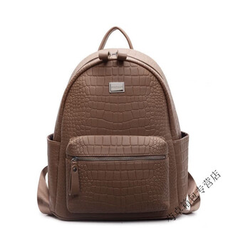 Ye yu fashion stone pattern backpack women's wide shoulder strap backpack college student travel bag large khaki