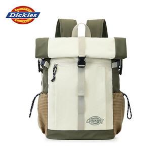 Dickies large capacity backpack lightweight outdoor camping mountain travel hiking commuting computer men's and women's school bag green/coffee