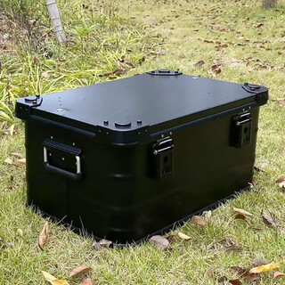 Manufacturer supplies outdoor aluminum box camping aluminum alloy storage box outdoor self-driving tour extra large storage box black 50l