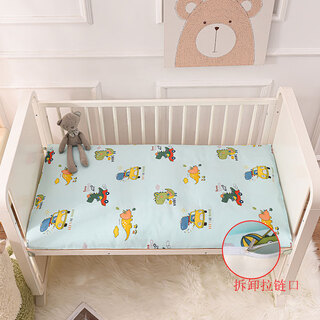 Babycare british baby baby mattress mattress children's kindergarten special mattress splicing bed mattress pure cotton plus velvet custom-made taxi dinosaur detachable pure cotton four seasons 70*150cm moderate soft and hard