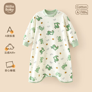 Yeehoo fashion autumn and winter baby pajamas, spring and autumn baby cold-proof pajamas, anti-kicking quilt, winter belly-protecting long-sleeved pajamas yuanqi little crocodile 73 cm