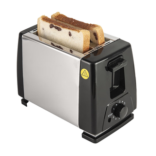 Zhong zhang guo german technology toaster household slice heating sandwich small fully automatic breakfast spit machine toast h0002 black stainless steel europe 220 domestically available