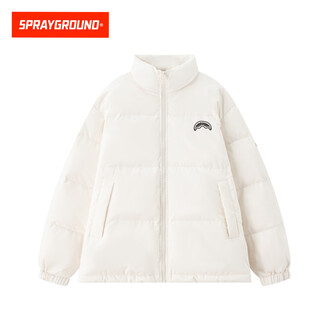 Sprayground shark mouth 25 winter stand collar down jacket men's versatile couple white duck down warm jacket trendy white m