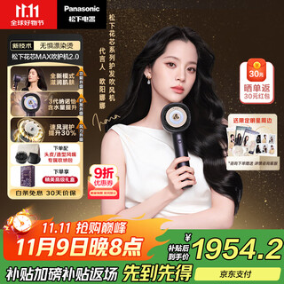 Panasonic ouyang nana's same model huaxin max 2.0 high-speed hair dryer nano yi hair dryer hair care home quick drying without damage to send girlfriend birthday gift eh-nx81