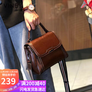 viney牛皮包包女包斜挎手提包轻奢品牌单肩包生日礼物高级感送女友老婆