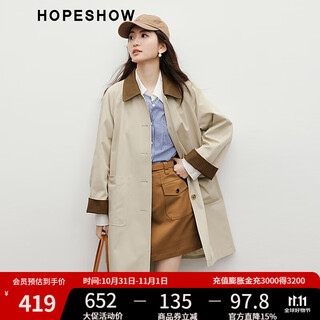 Red sleeve japanese style khaki windbreaker spring 2025 new women's raglan loose slimming contrasting color lapel temperament long coat khaki 038 s