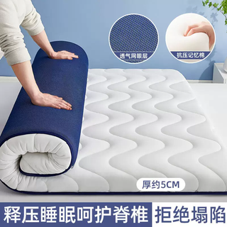 Yusenyi simmons latex memory foam mattress soft home bedroom dormitory student single tatami sponge one-sided curved wave blue thickness about 5cm crib 60x120cm releases pressure and feels comfortable