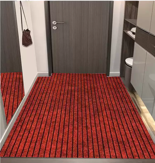 Yusenyi kitchen floor mat entry door non-slip, oil-proof, washable, wipeable and stain-resistant floor mat, absorbent mat for entry door, home floor, upgraded wine red tpr carpet, 110cm wide, 1 meter long, take a few pieces and send the whole picture a few meters long