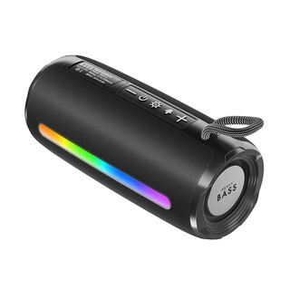 ROBERILLINE【柏林之声】蓝牙音箱大音量低音炮航插卡高音质防水便携音响2025新款超长续航功放一体机家用室内 黑色【立体声环绕/超长续航】