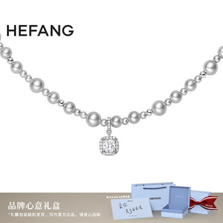Hefang he fang jewelry bubble sugar cube necklace clavicle chain silver women's light luxurious and high-end birthday gift for girlfriend