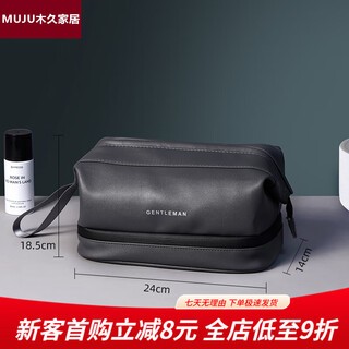 Imported from japan, travel and business trip men and women storage toiletry bag, travel portable storage bag, new large-capacity cosmetic bag, deep space gray, dry and wet separation, increased capacity