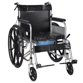 揽康轮椅老人带坐便轻便折叠老年人代步车老人专用出行SYIV90-XR02