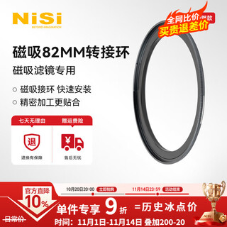 耐司（NiSi）魔术快装 磁吸滤镜 uv镜cpl偏振镜nd64nd1000减光镜 可调1-5nd1/4黑柔滤镜单反微单相机JetMag PRO 磁吸82mm转接环 82mm单片滤镜不含转接环