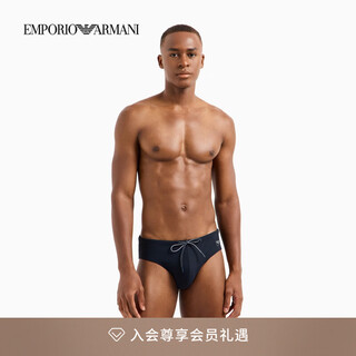 EMPORIO ARMANI/阿玛尼官方旗舰男士弹力系带性感三角沙滩泳裤 UB102-阿玛尼蓝色 L