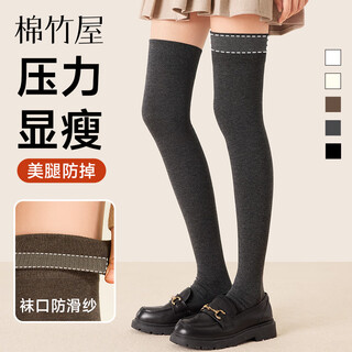 Mianzhuwu pressure over-the-knee socks women's 2025 new long socks anti-slip slim leg high autumn and winter thigh socks 1 pair
