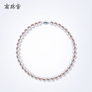 Freshwater pearl necklace mother's style women's near round necklace clavicle chain respect season 8:05-9:00 5mm 925 silver stick buckle freshwater pearl necklace approximately 44cm44cm