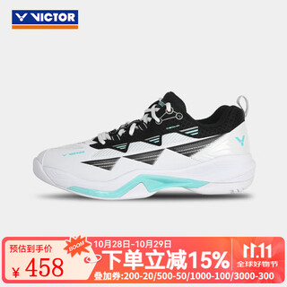 Victor victory badminton shoes 2025 new arrival anti-slip shock-absorbing sports shoes for men and women c90nlite c90hp ac white and black 41 (265mm)