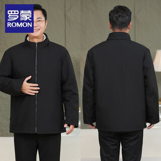 Luo meng winter fur all-in-one sheepskin jacket, sheep shearling leather jacket, thickened and warm men's wool lining top, padded jacket dad's outfit (black lining) body and sleeves all wool-removable 2xl recommended 140/160jin jin equals 0.5 kg