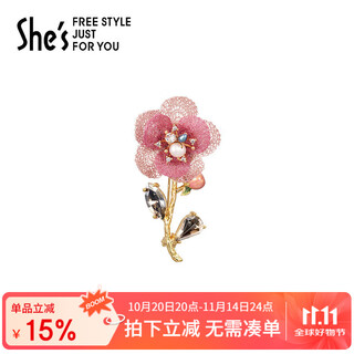 She s akiko camellia brooch women's shirt corsage exquisite pin birthday gift for girlfriend