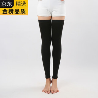 Gioio japan imported cashmere leggings socks for women over the knee stockings autumn and winter warm old cold leg protection calf protection against cold extension 62cm black m