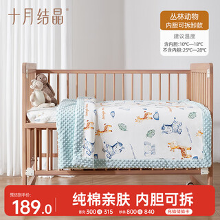 October crystal baby quilt 0-3 years old autumn and winter beanie blanket beanie quilt kindergarten quilt baby blanket green or blue randomly sent