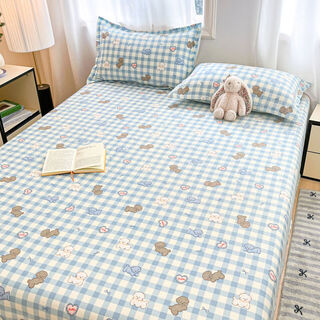 Pick-up cat sheets single piece 100 cotton children's quilt thickened student dormitory single double single 1 meter 5 summer cheese dog mlf has been quality inspected 100 does not pill and does not fade 1 o'clock 8-2 o'clock three-piece bed sheet set 230x245cm bed sheet + 48x74cm pillowcase pair