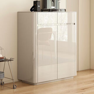 Sideboard, cream-style kitchen cabinet, wall-mounted integrated low cabinet, wine cabinet, storage cabinet, multi-functional large-capacity storage cabinet, sideboard, environmentally friendly board, length 82cm