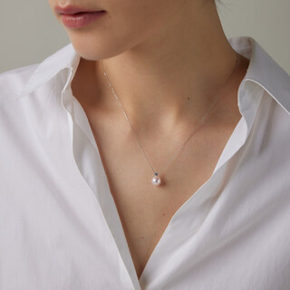 Zunding pearl-full body 18k seawater pearl australian white diamond pendant (including chain) 10-11mm australian white 10-11mm