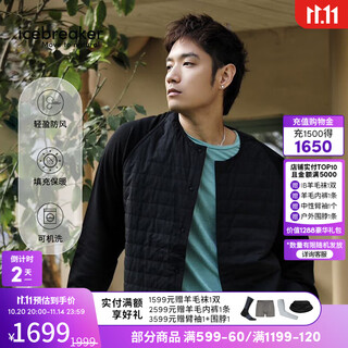 Icebreaker japanese design merino wool unisex ski sports cardigan-0a575a 001/black l