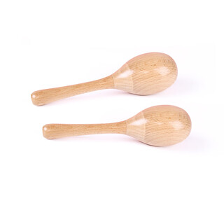 音念儿童奥尔夫打击乐器木制音乐教学套组适用于幼儿园与小学课堂 原木大号沙锤20cm(1对)原木