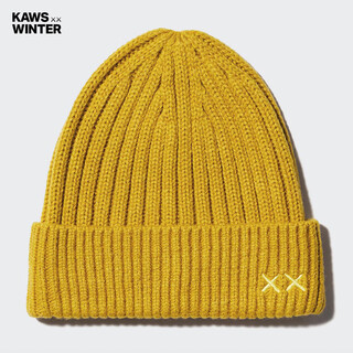 Uniqlo men's and women's kaws heattech knitted hat/cold warmth 485256 44 bright yellow one size (22.5 cm)