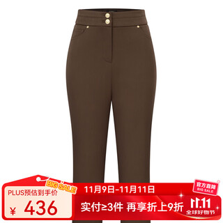 Scofield women's commuting suit pants retro fashion slim slim business pants new brown s 160