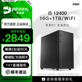 Minglongtang i5 10400f/12400/13400 desktop office computer host enterprise business office designer home assembly computer diy complete machine assembly machine complete set luxury version i5 12400f+16g/1tb/wifi