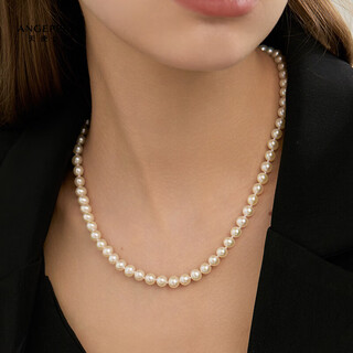 Angel's tears freshwater pearl necklace for women s925 silver 6-7mm near round extremely bright light birthday gift for wife and best friend