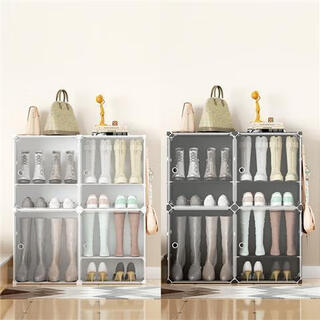 Fantasy boots storage artifact storage box for children's martin boots, snow boots, shoes, high heels, cabinet boots and shoe boxes. available in black and white, you can contact us to change the color.