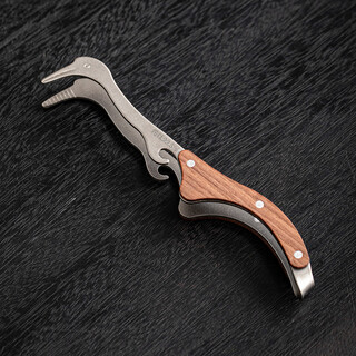 Porcelain brand tea set pure titanium walnut wood handle skylark tea clip kung fu tea set accessories household tea ceremony integrated non-slip tweezers pure titanium walnut wood handle skylark tea clip - gift box